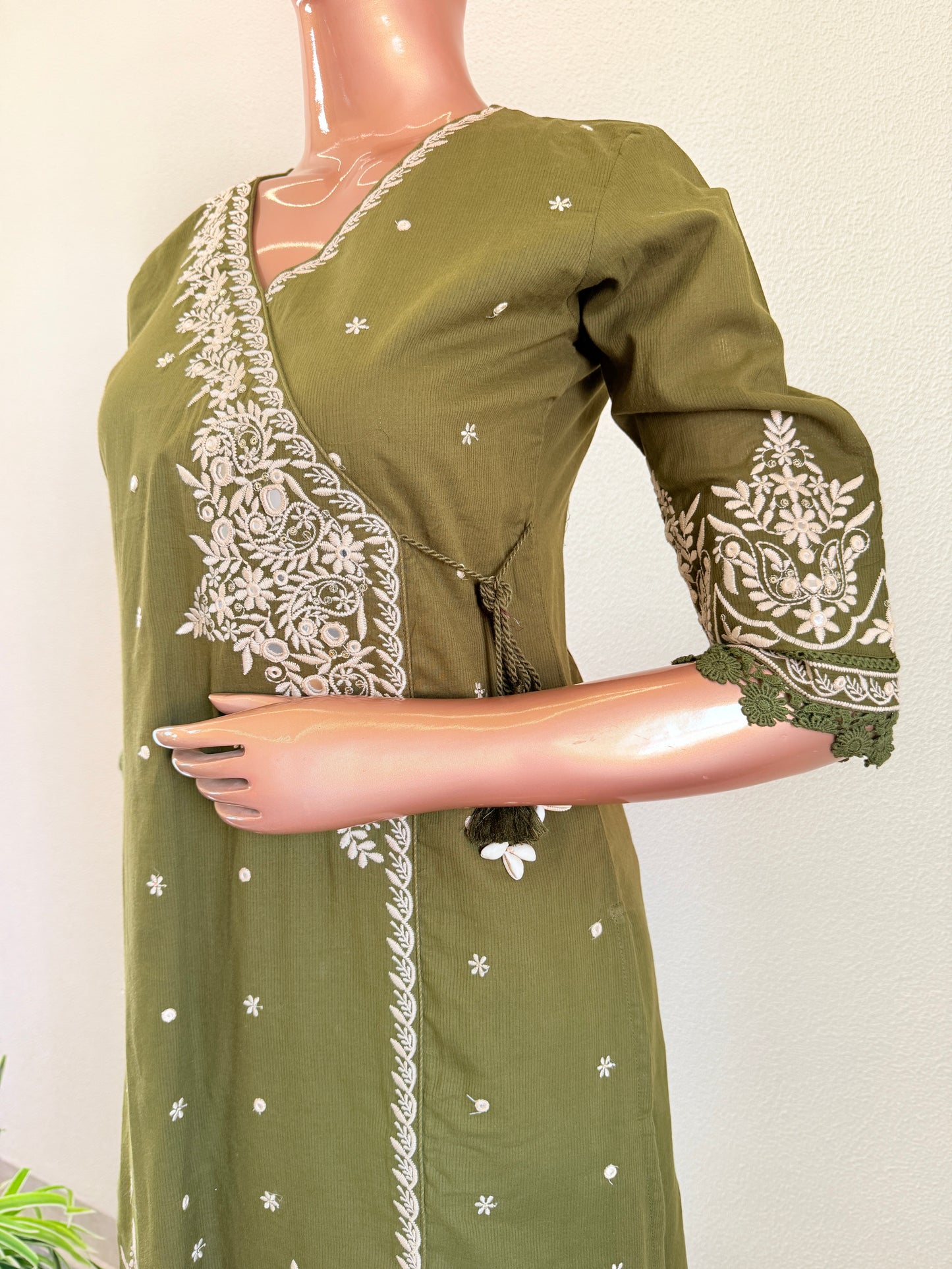 Short Angrakha Suit Set with Farsi Salwar