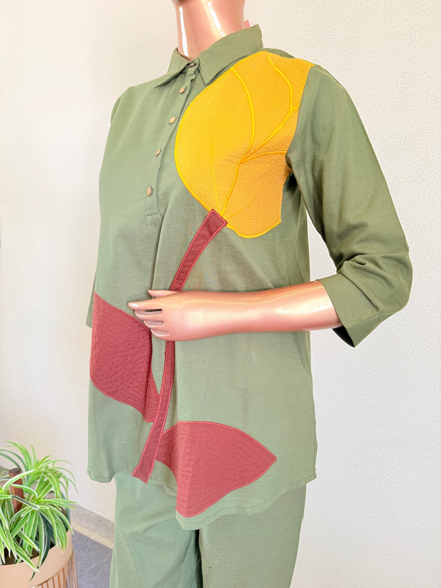 Cotton Co-ord Set with Patch Work
