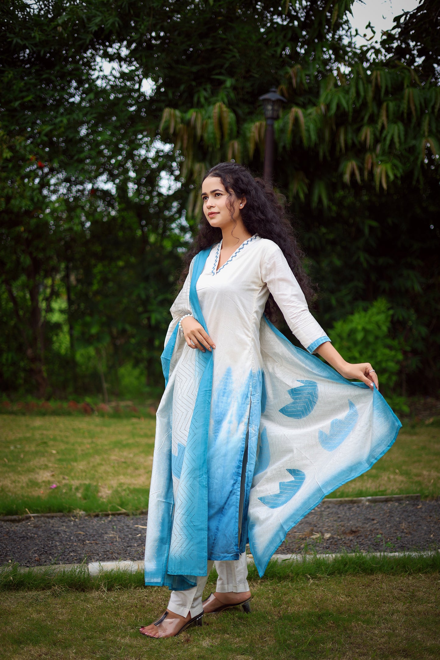 Shibori Chanderi Dress