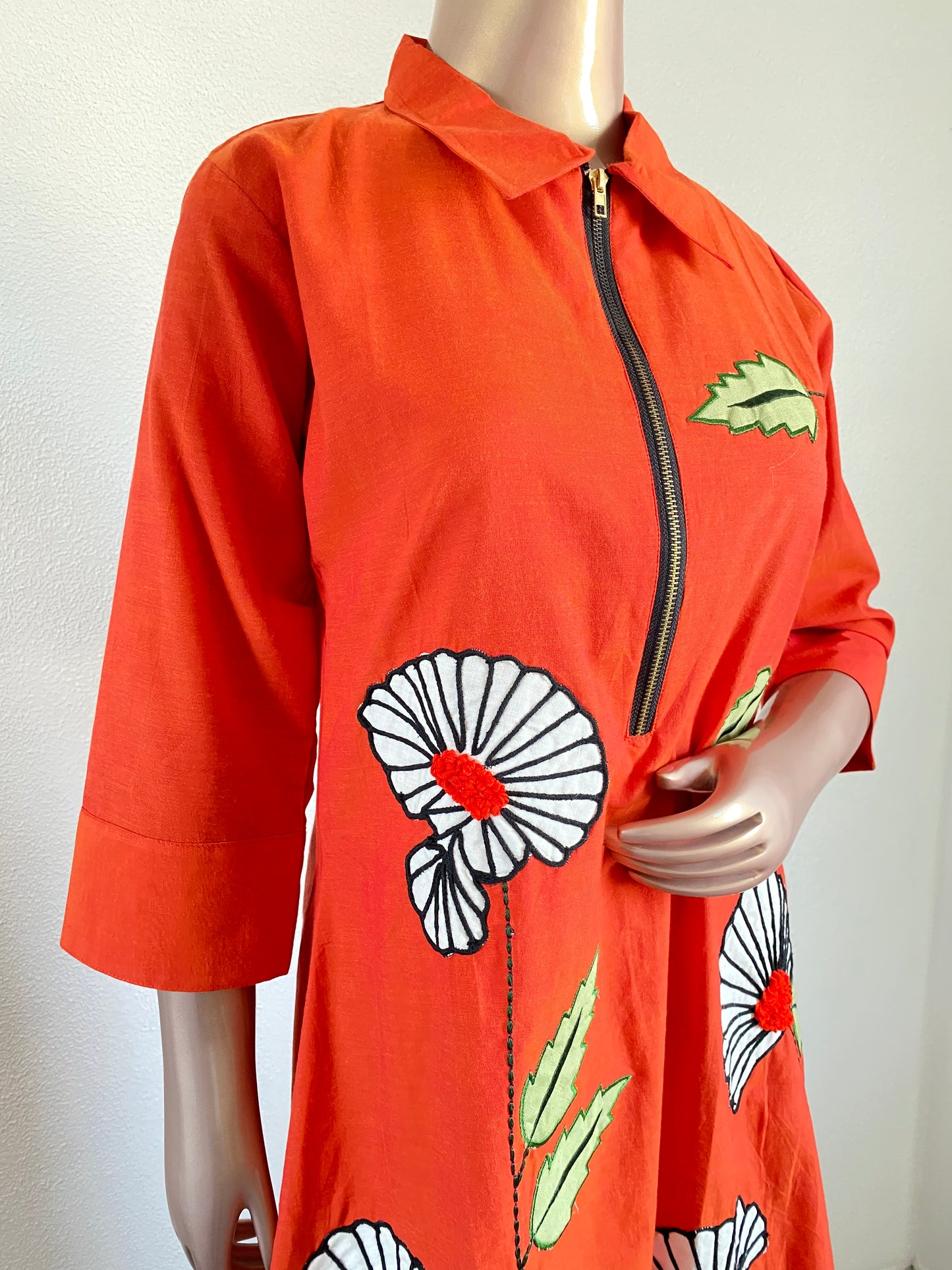 Appliqué work Handloom tunic