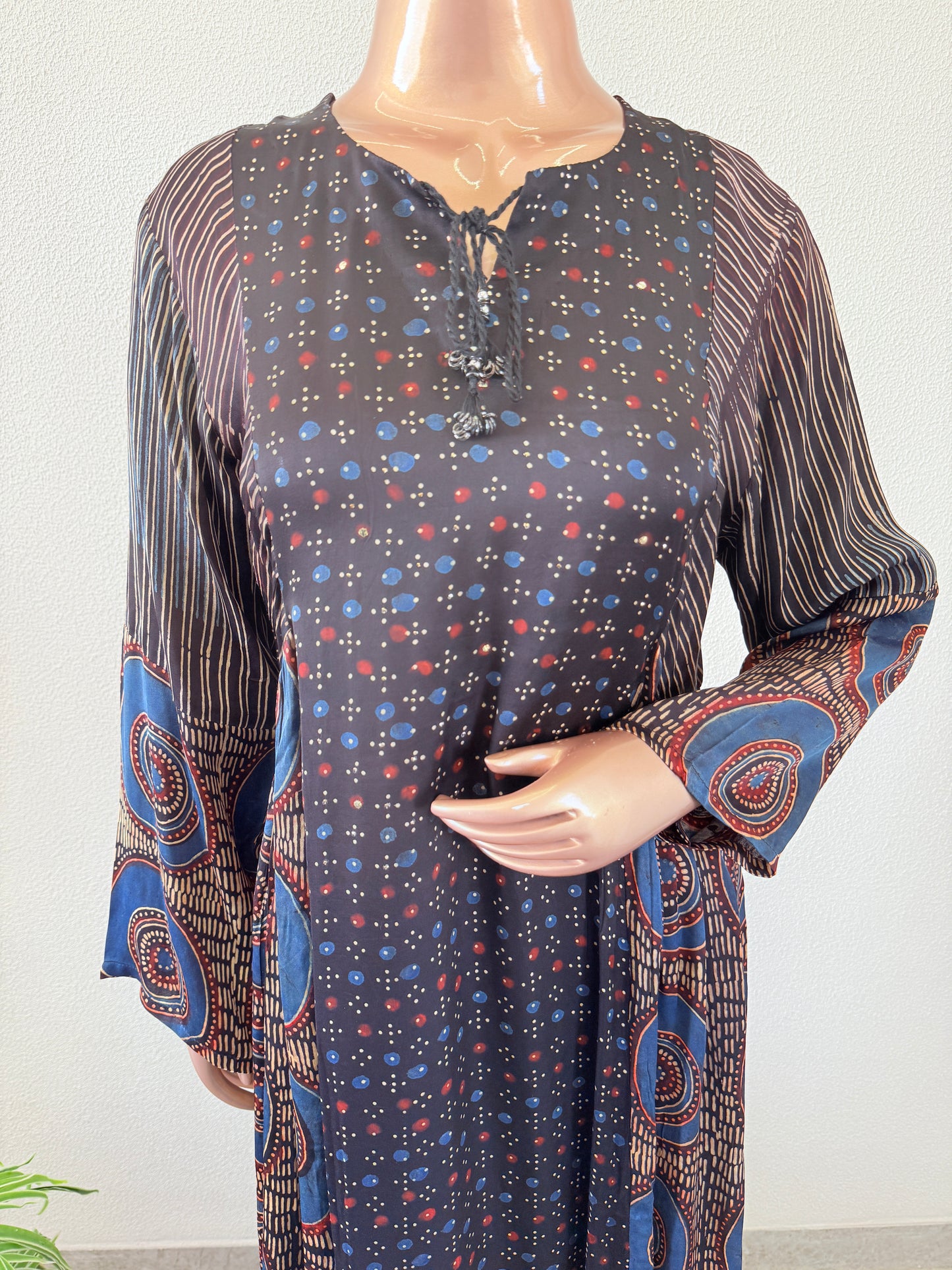 Ajrakh Print Gajji Silk Kurta Pant Set