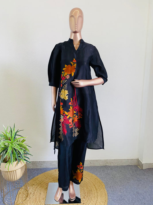 Digitally Printed Premium Silk Kurta Pant Set