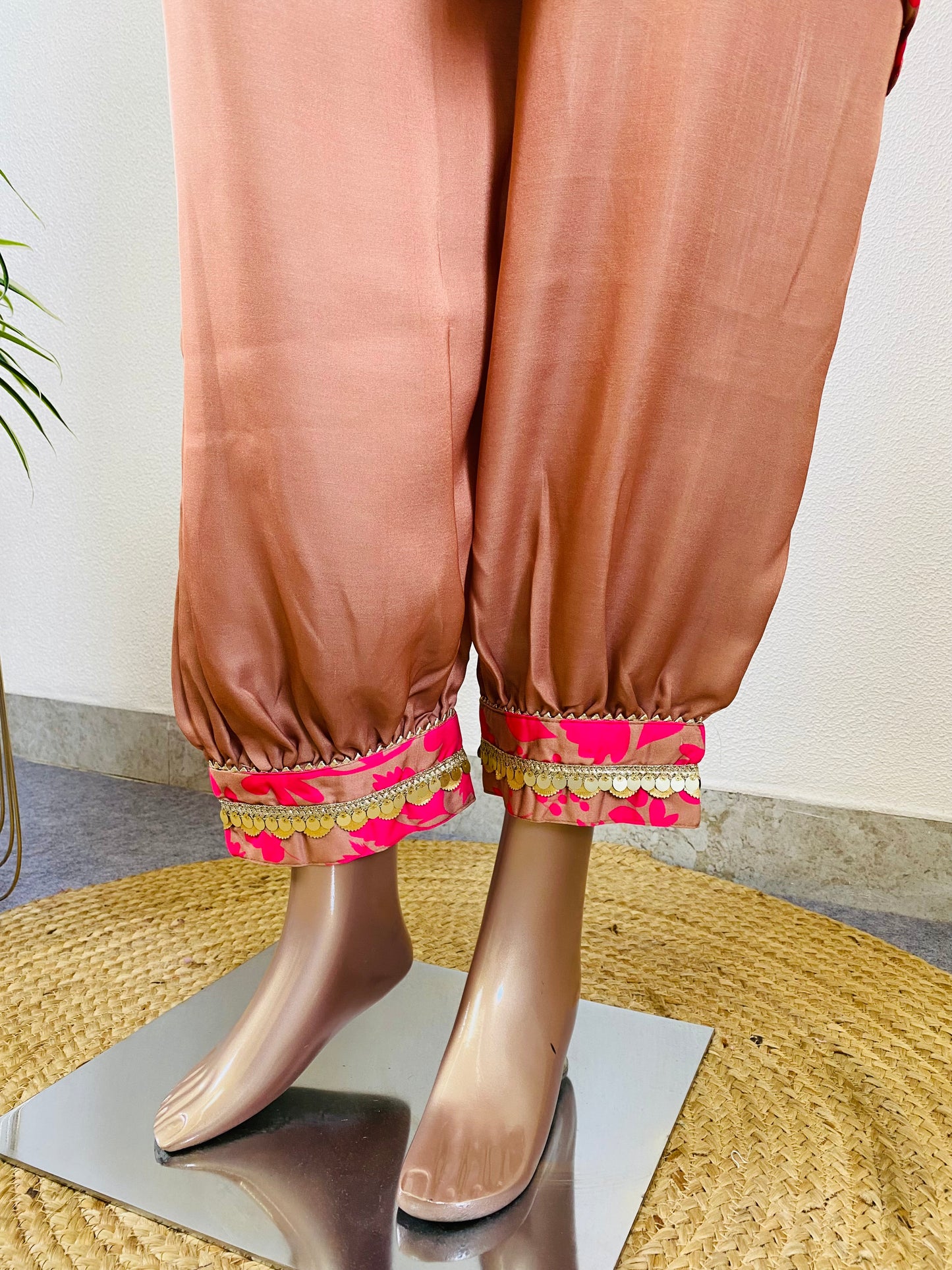 Satin Silk Kurta with Afghani Pants