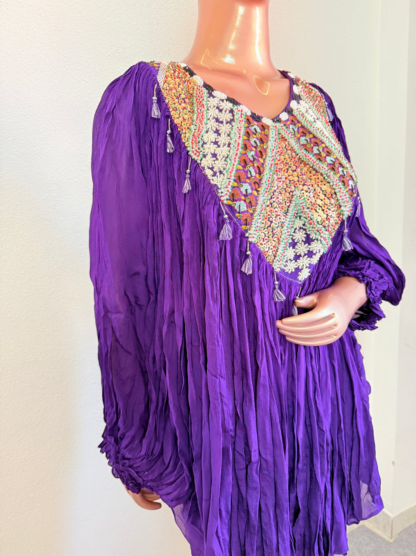 Crushed Chinon Indowestern with Heavy Handwork on Yoke