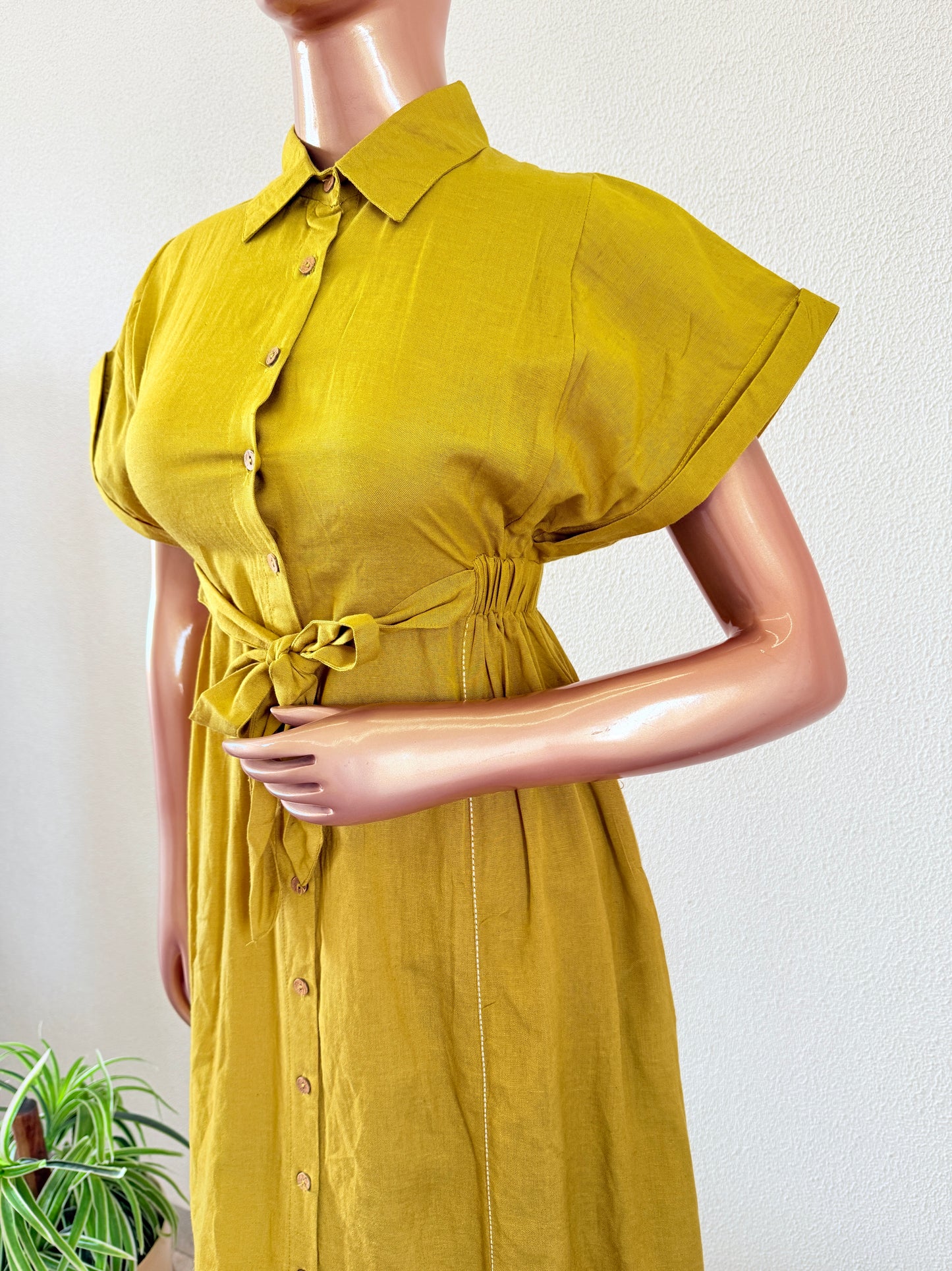 Cotton Flex Tunic - Mustard