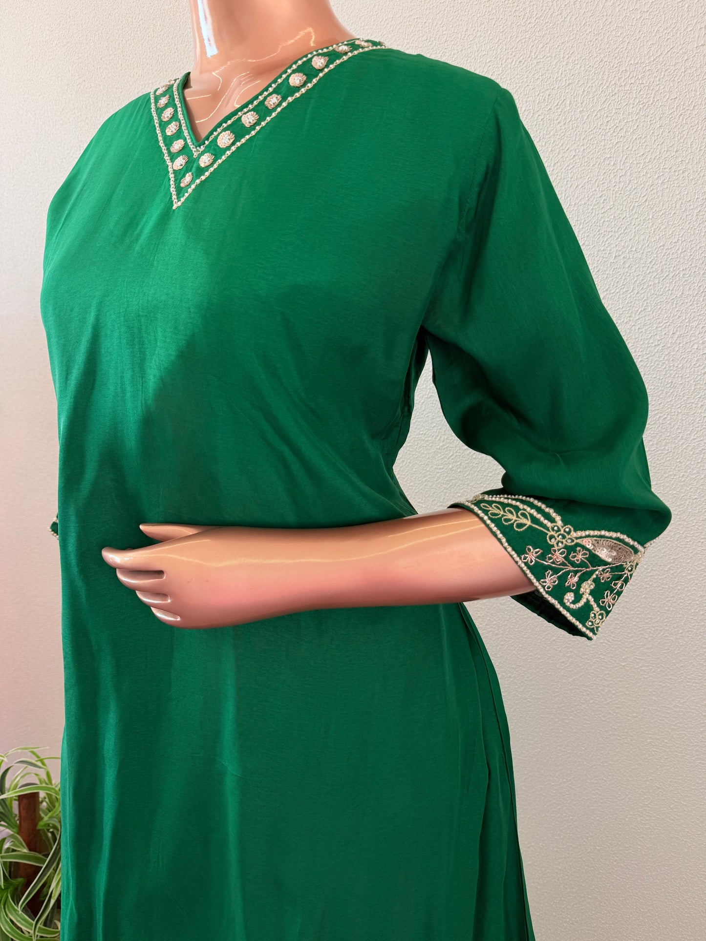 Dola Silk Suit set with Pearl Work