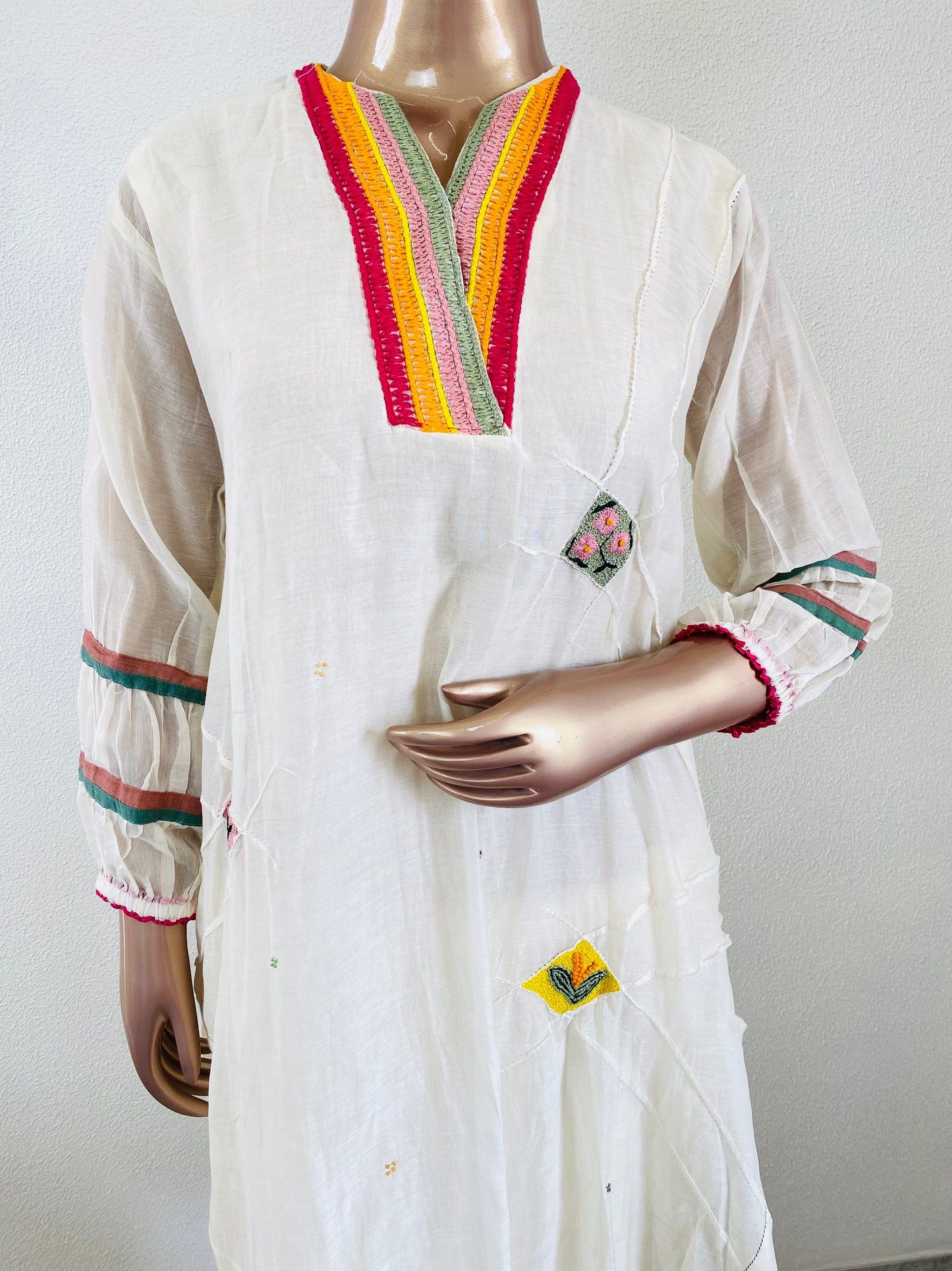 Embroidered Mul Chanderi Suit Set