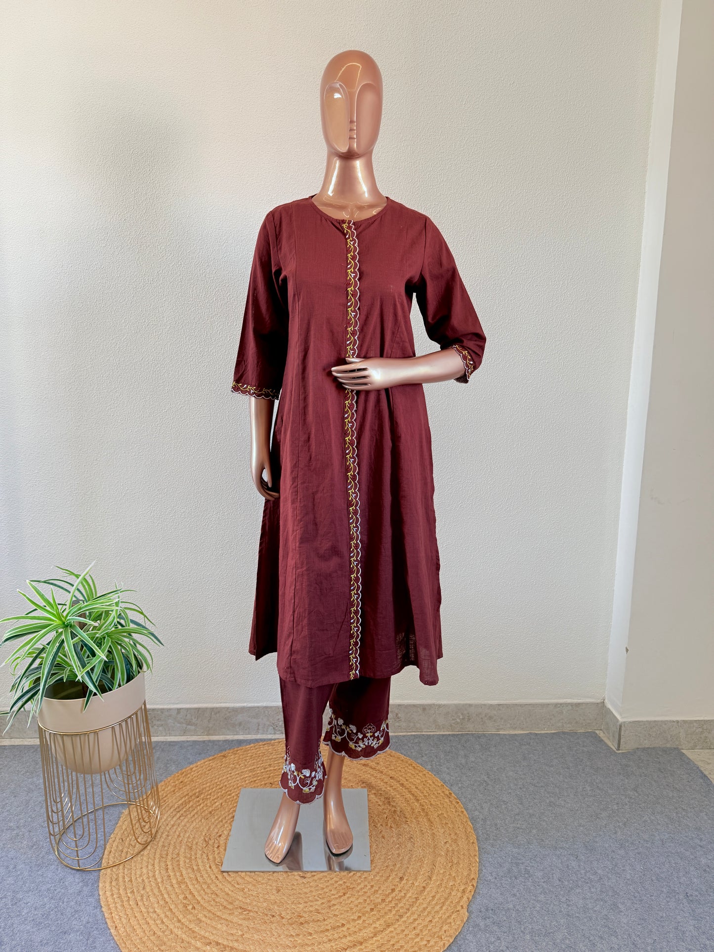 Cotton Flex Suit Set with Kalamkari Print Kota Doria Dupatta