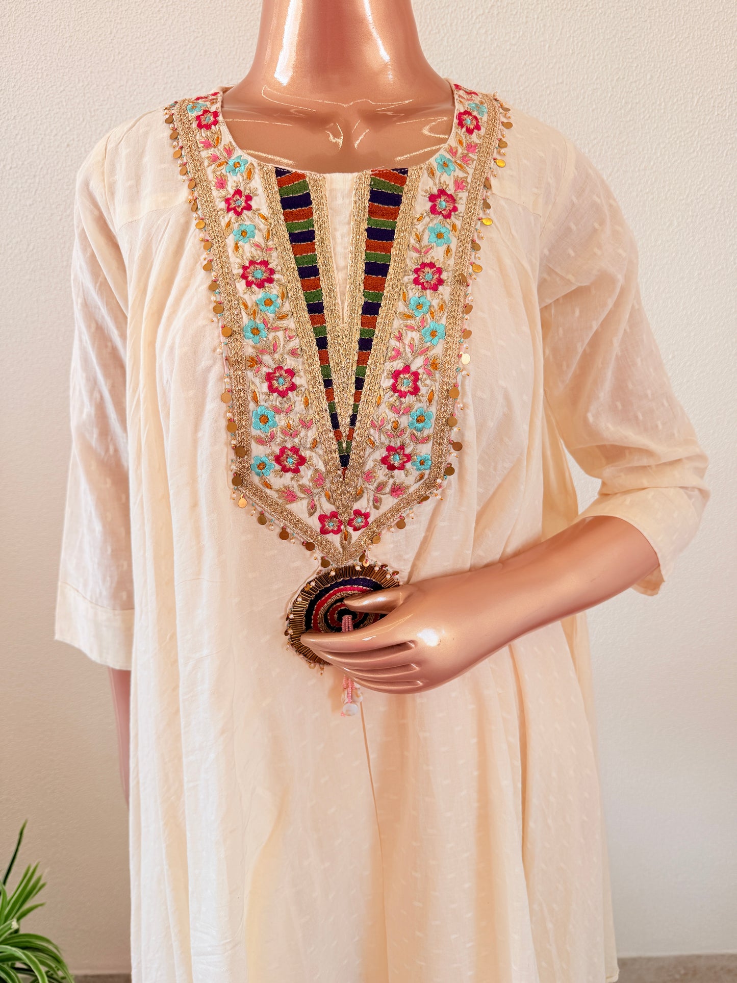 Kora Cotton Peplum and Pant Set