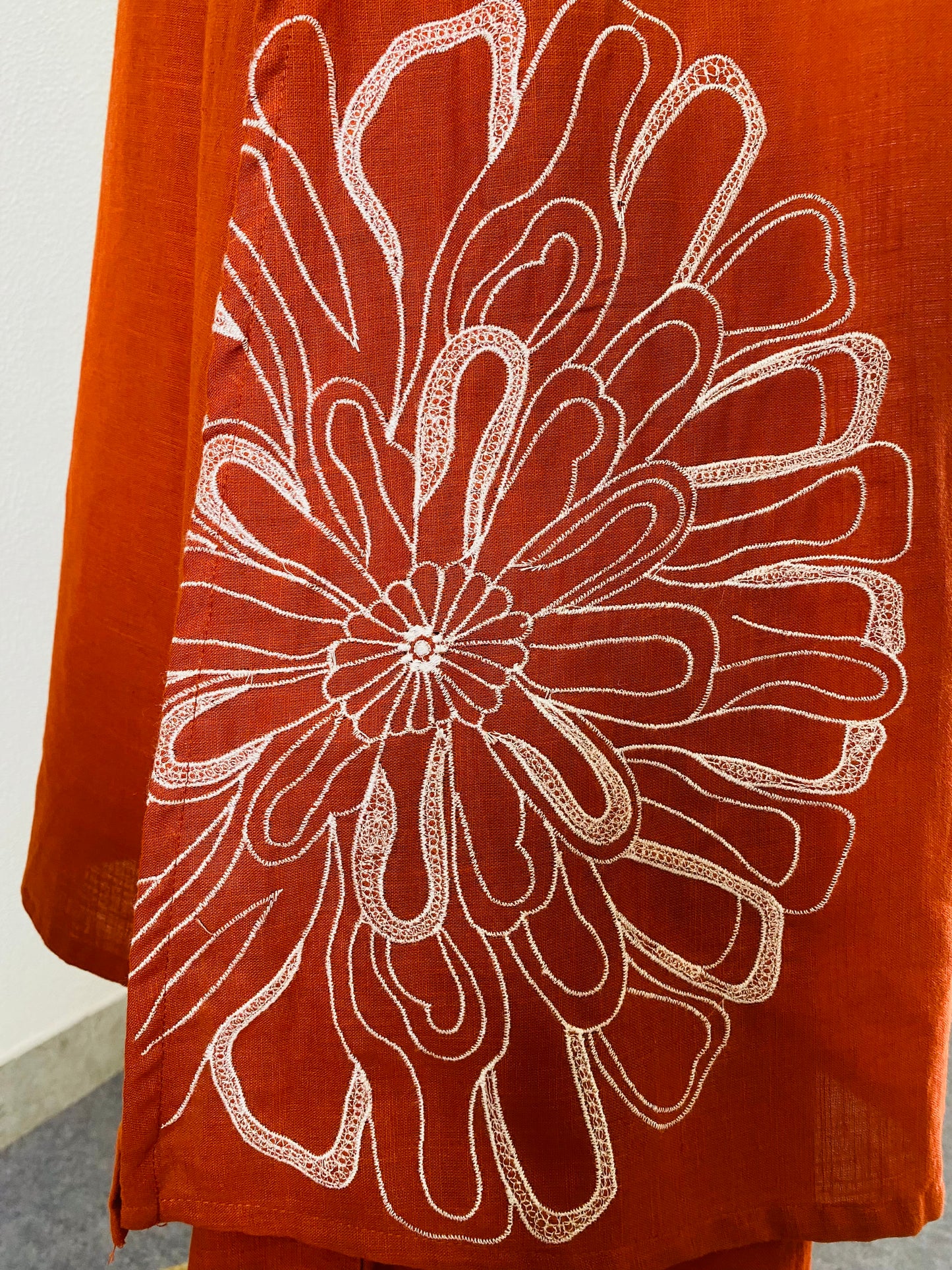 Placement Embroidered Cotton Flex Kurta Palazzo Set