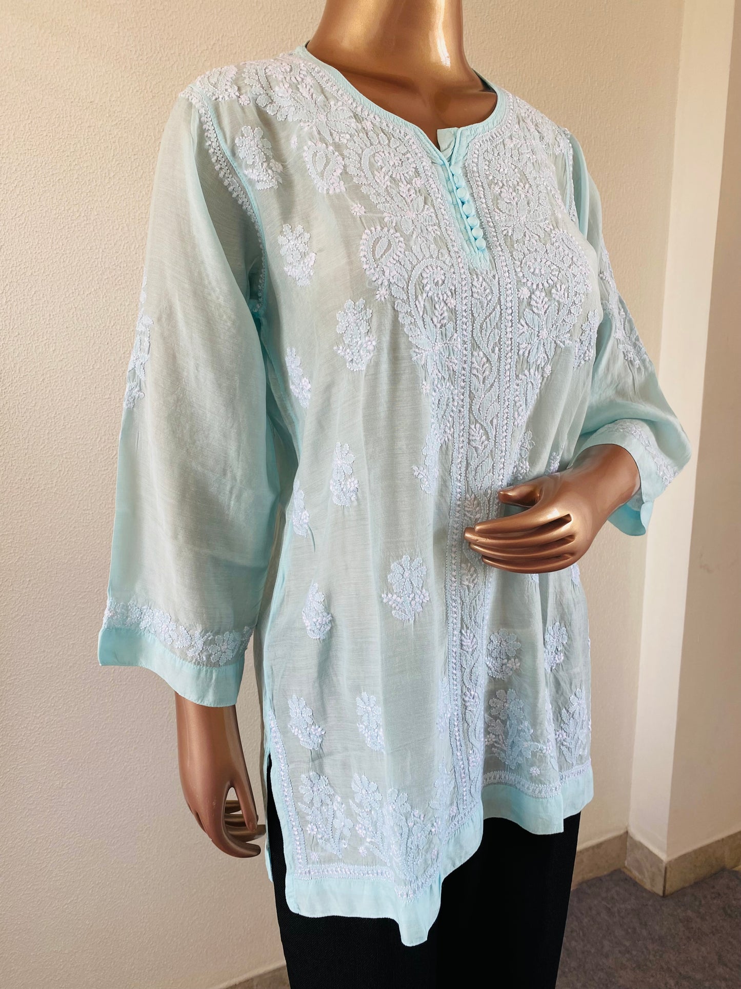 Muslin Chikankari Tops