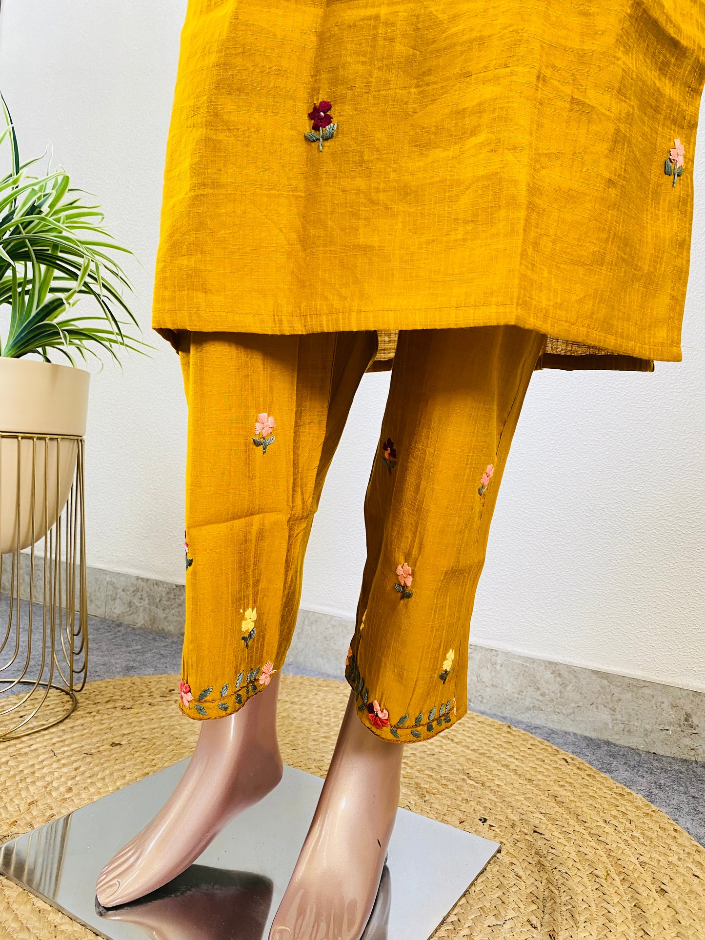Imported Silk Kurta Pant with Hand Embroidery