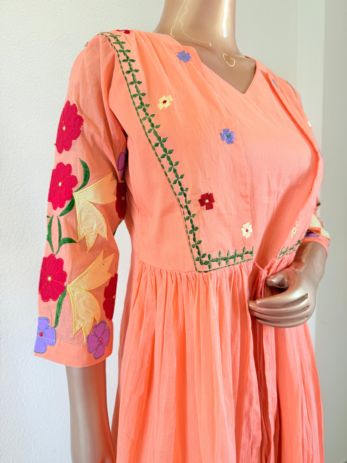 Jacket Style Tunic with Appliqué Work