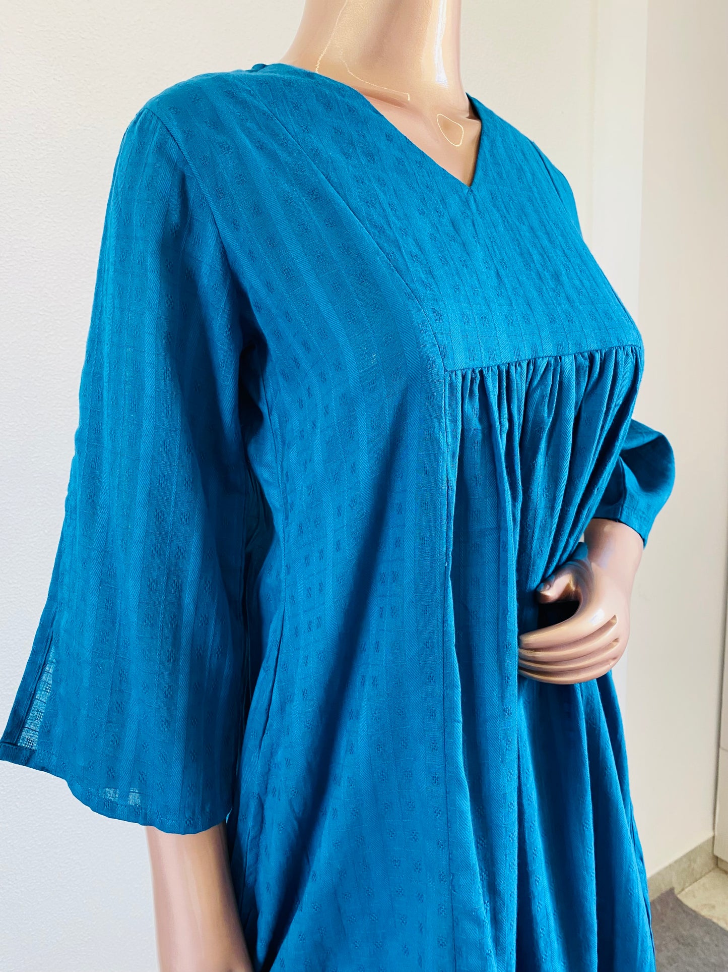 Self Weaved Cotton Kurta Pant Set