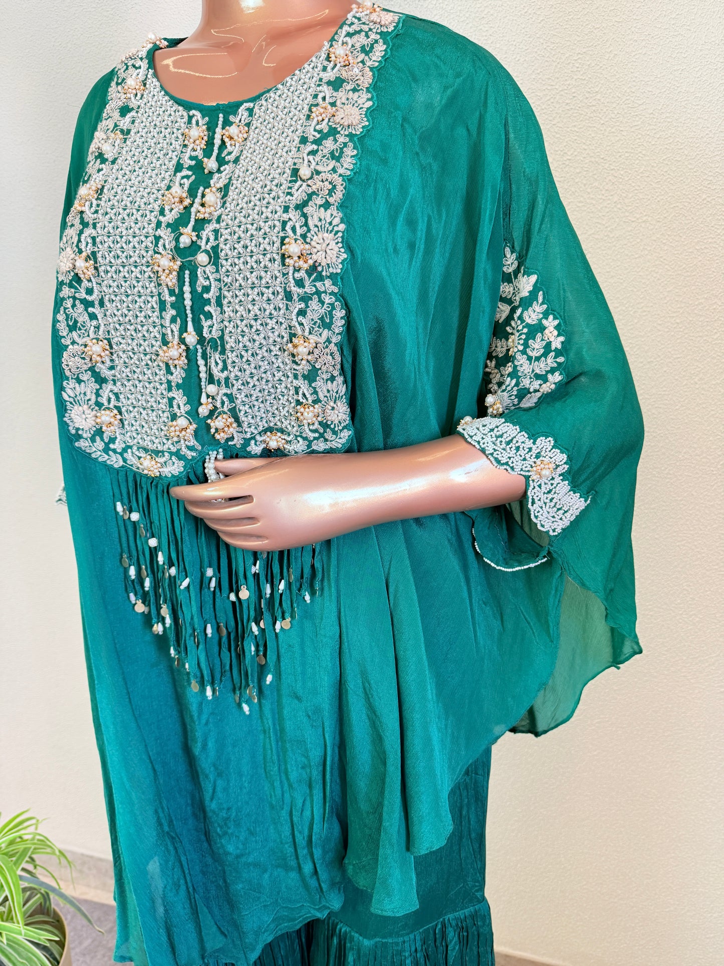 Chinon Indowestern with Kaftan Top and Heavy Handwork