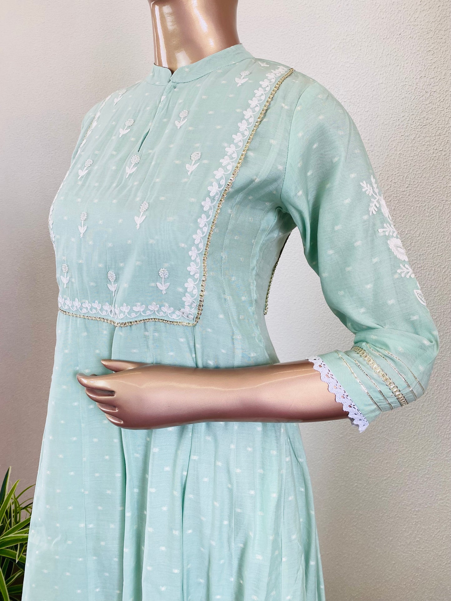 Chanderi Anarkali Dress with Kota Doria Dupatta