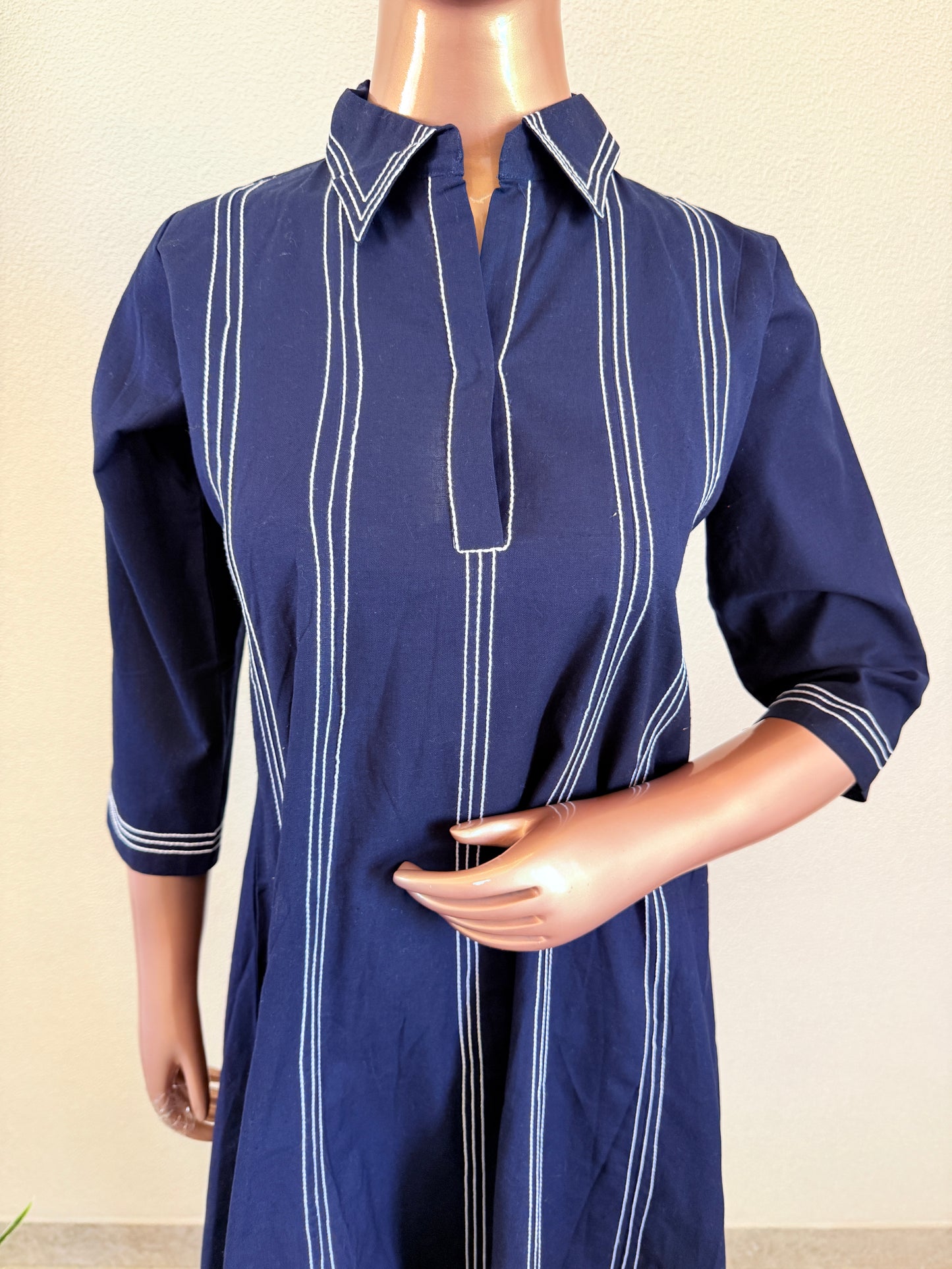 Cotton Flex A-line Tunic with Dori Work
