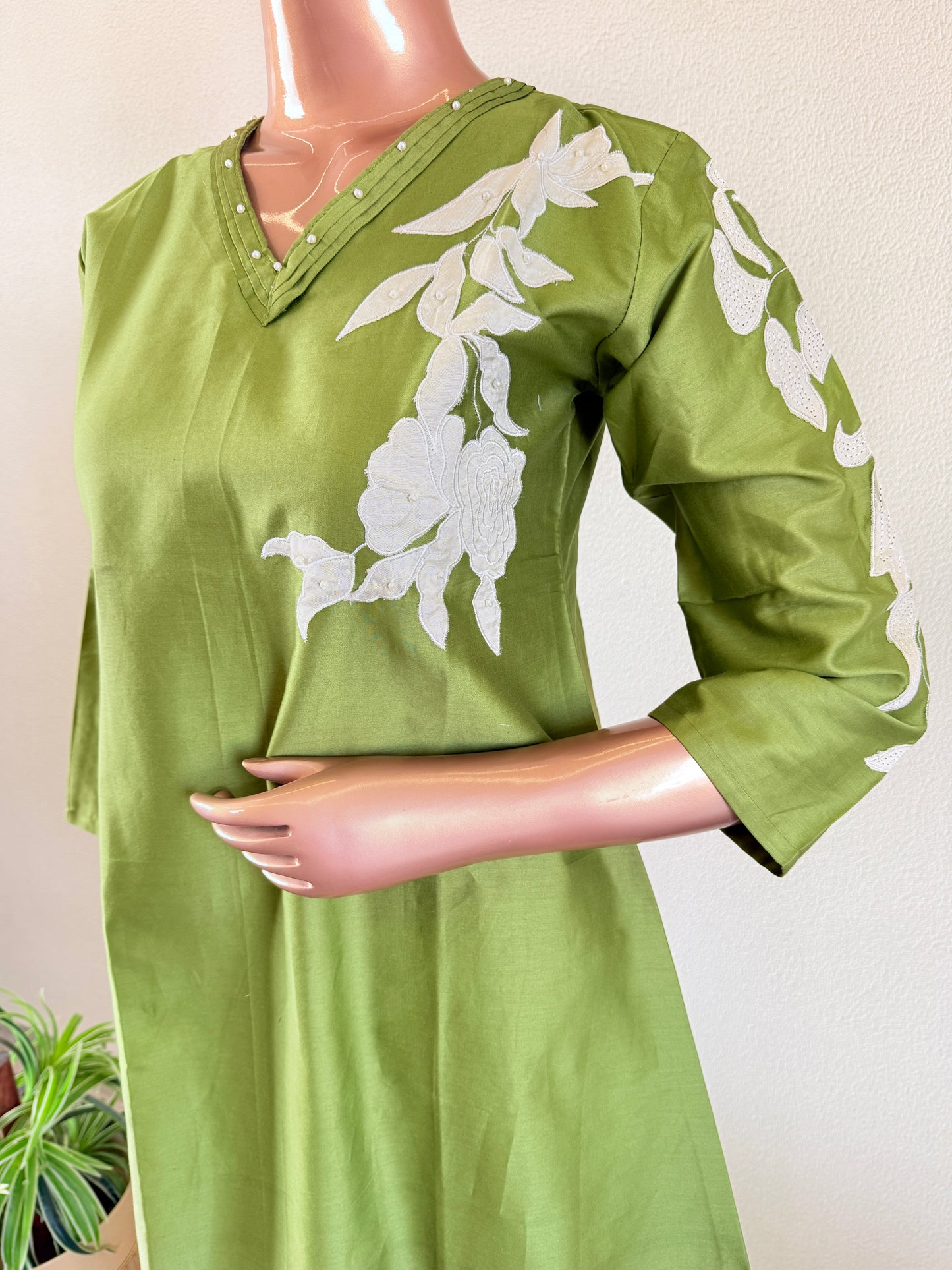 Cotton Appliqué Work Coord Set