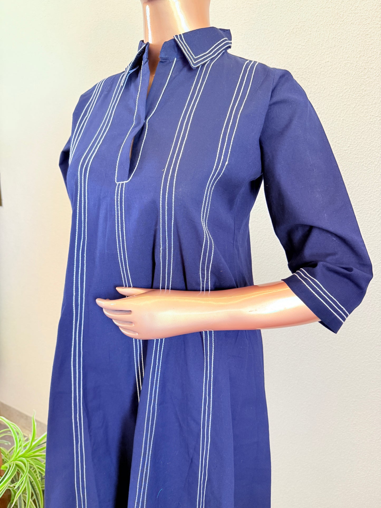 Cotton Flex A-line Tunic with Dori Work