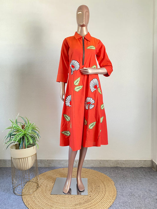 Appliqué work Handloom tunic