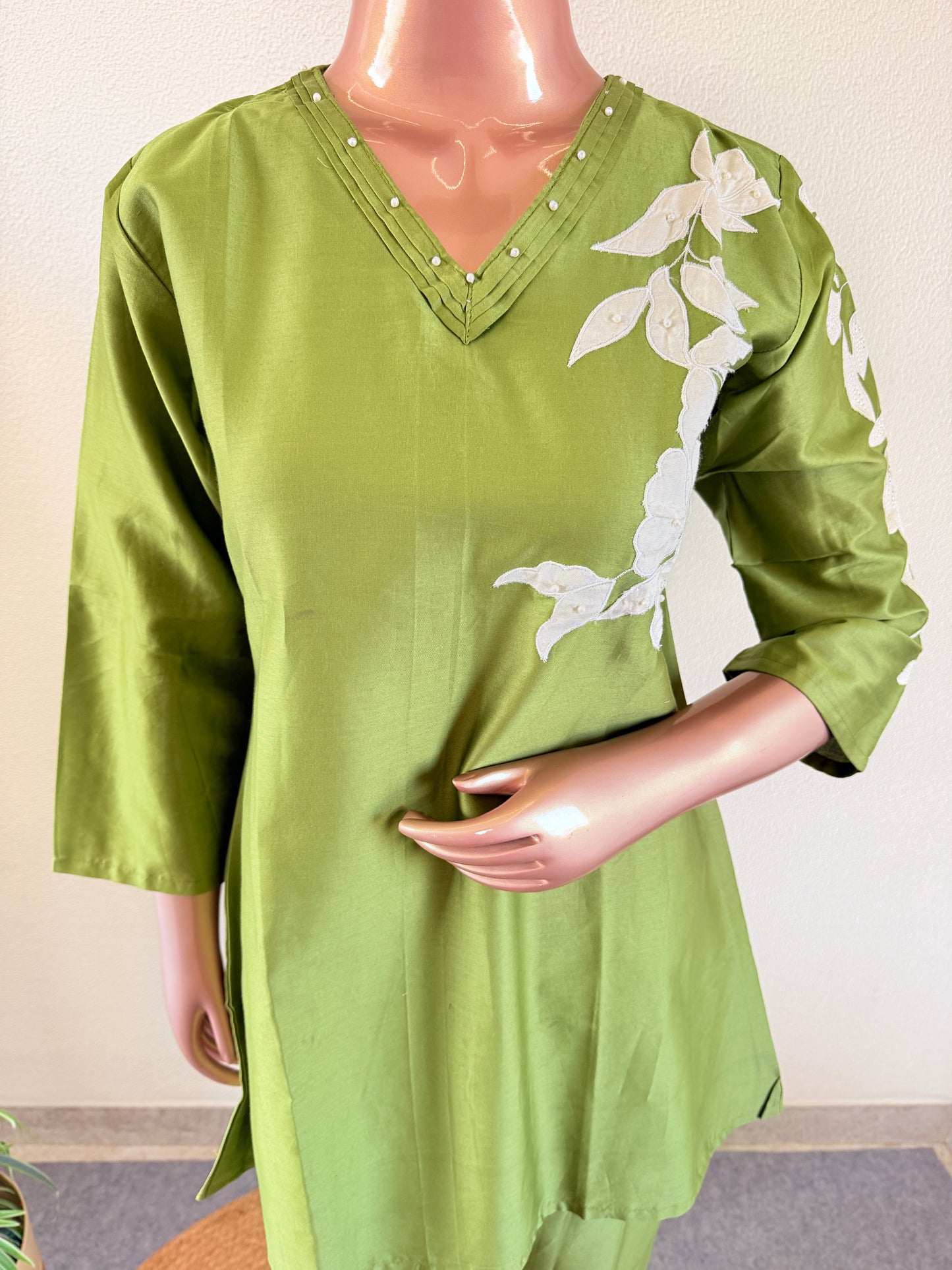 Cotton Appliqué Work Coord Set