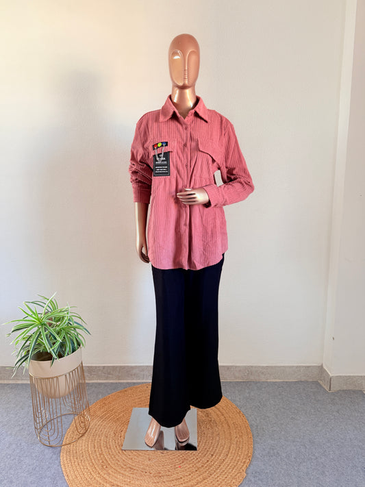 Corduroy Shirt- Pink
