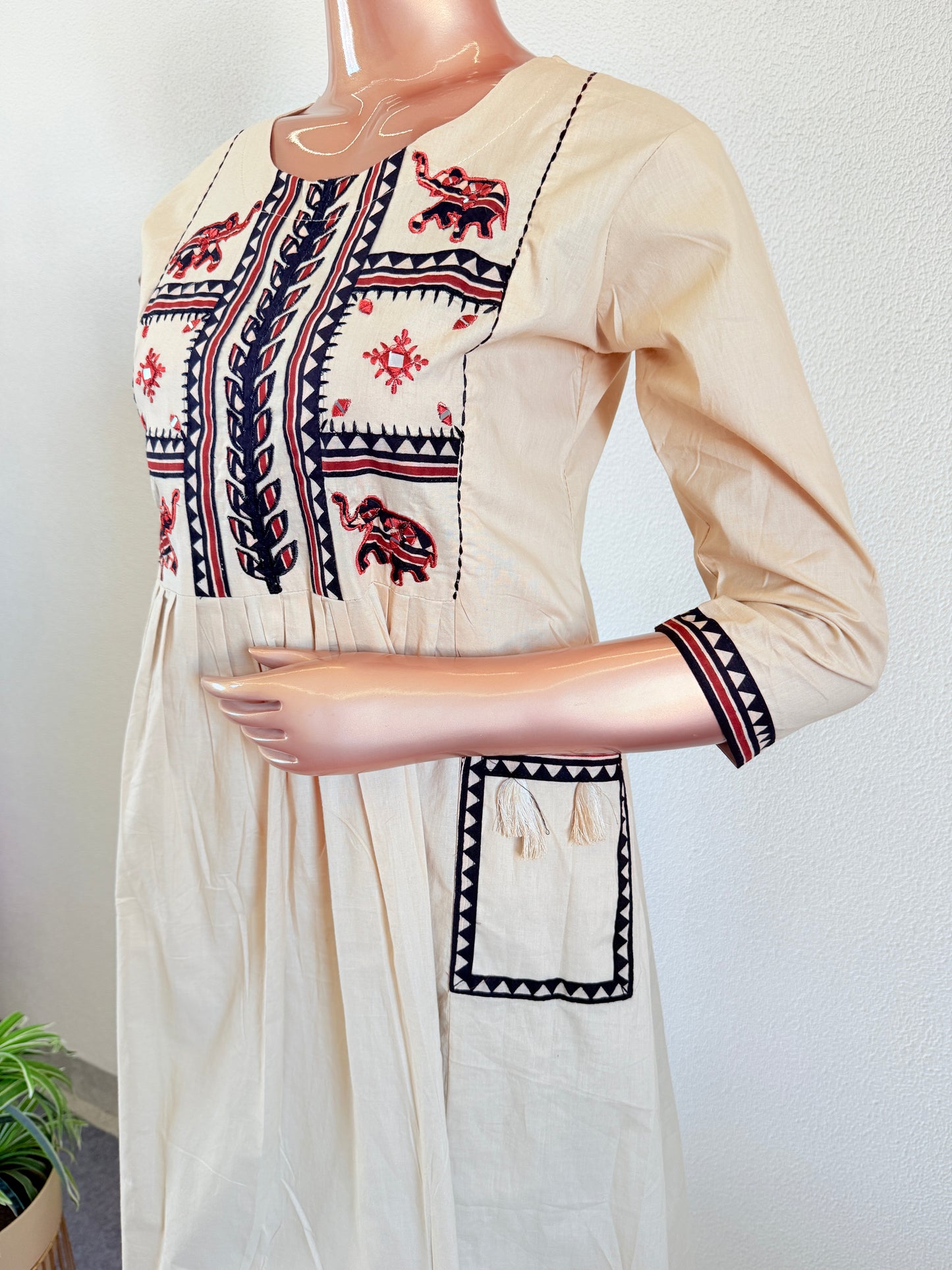 Front Pocket Gamthi Ajrakh Print Suit Set