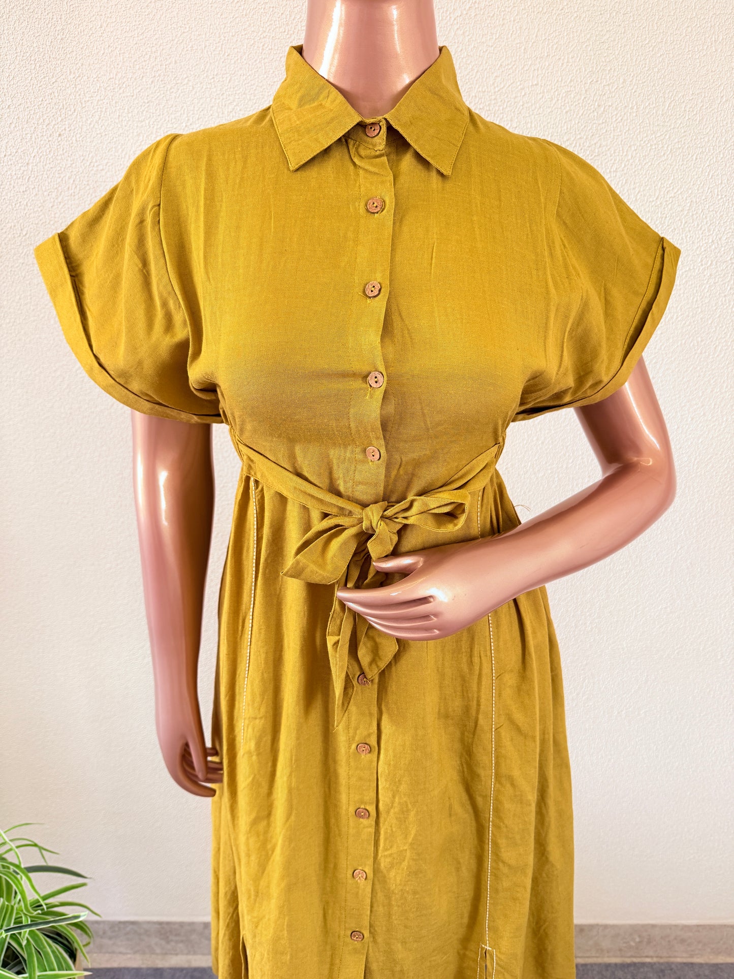 Cotton Flex Tunic - Mustard