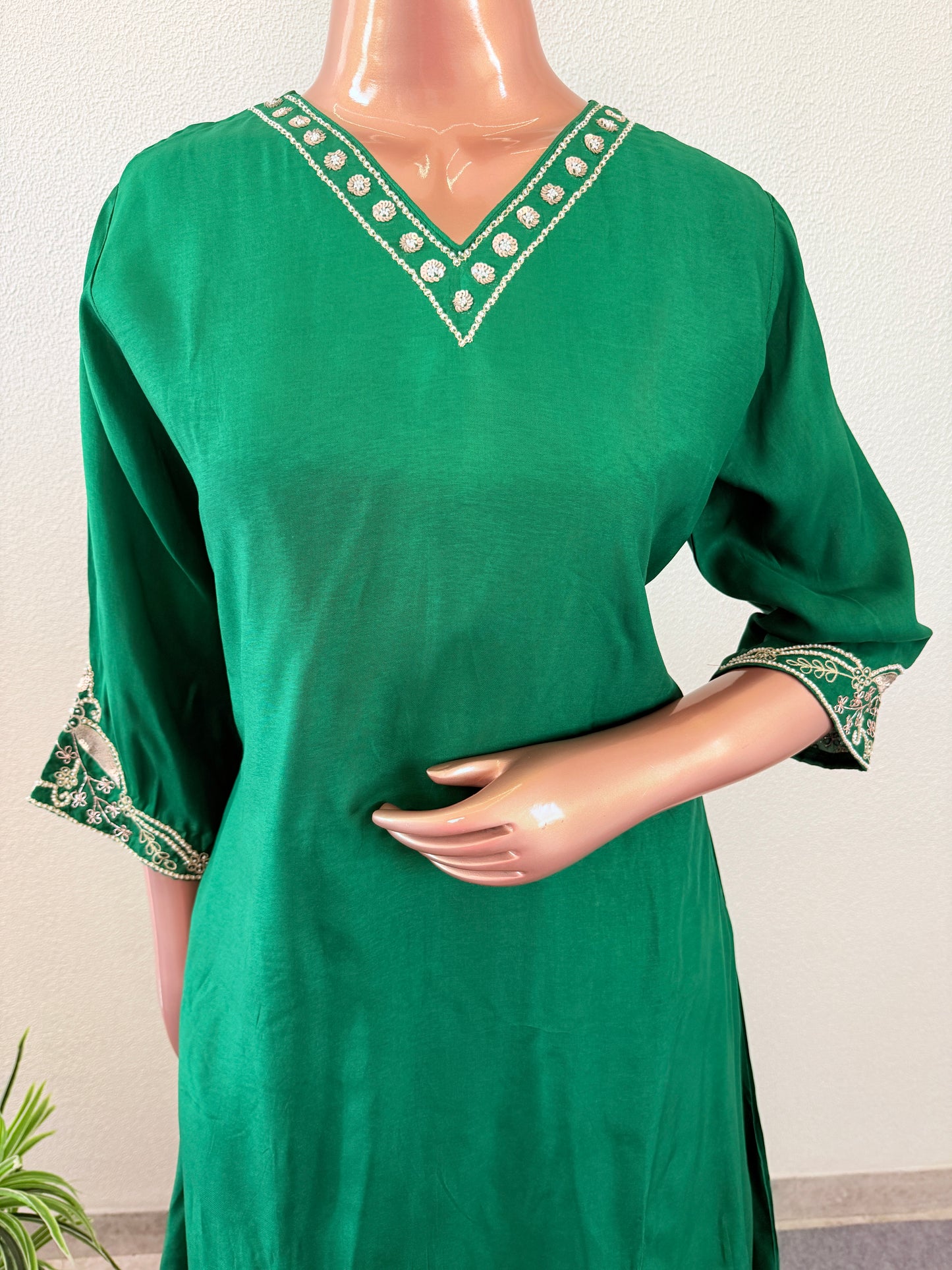 Dola Silk Suit set with Pearl Work