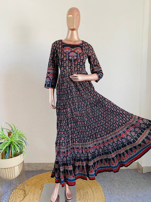 Ajrakh Print Crushed Cotton Tunic