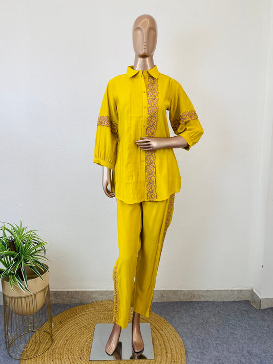 Russian Silk Coords with Embroidery Detailing