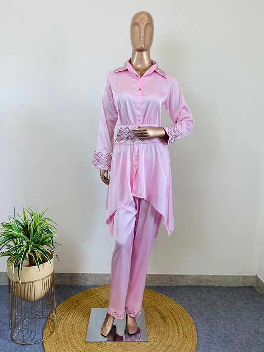 Satin Coords with Handwork Detailing