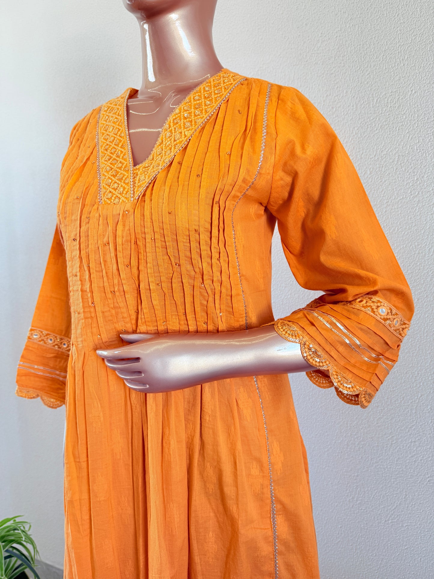 Dobby cotton suit set with Kota Doria Lehriya Dupatta