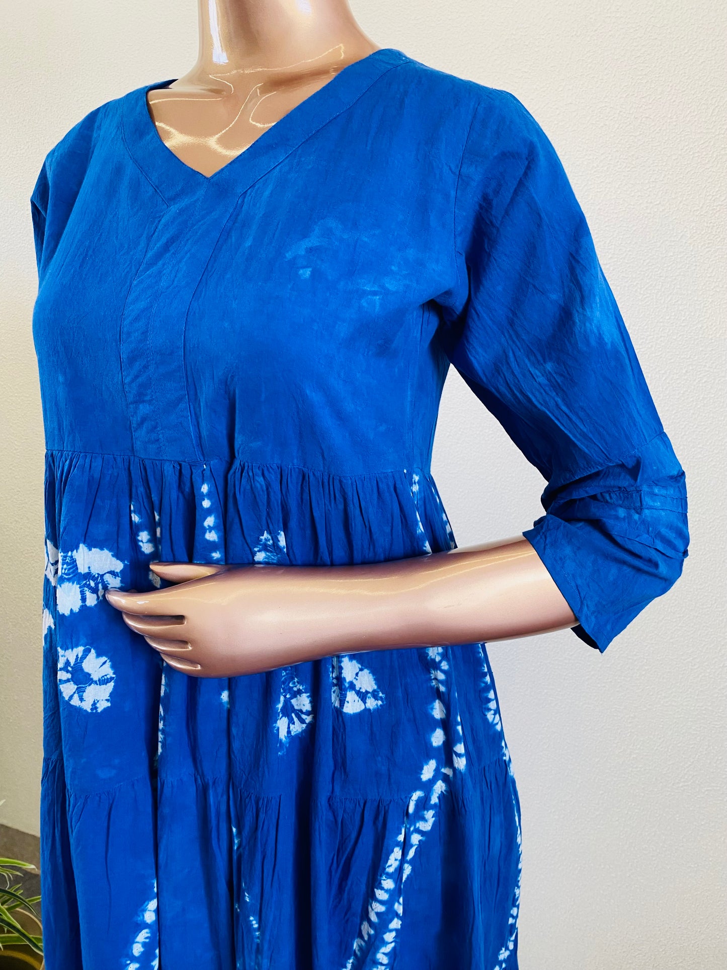 Tie & Dye Cotton Tunic - Blue