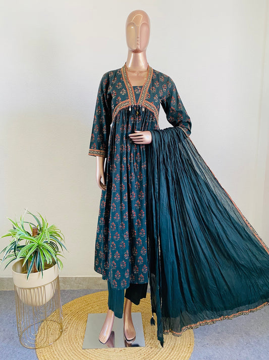 Block Print Suit Set