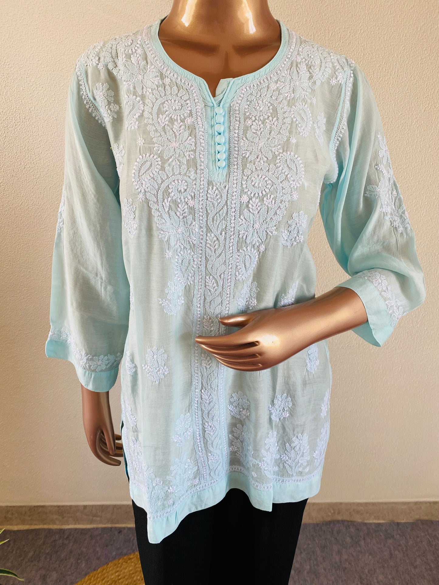 Muslin Chikankari Tops