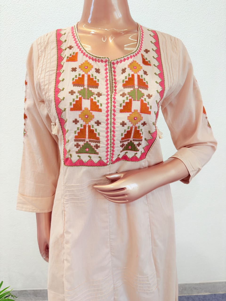 Silly Cotton Suit Set with Embroidered Yoke