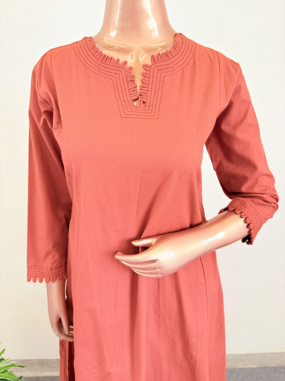 Premium Cotton Kurta Palazzo Set with Block Print Stole