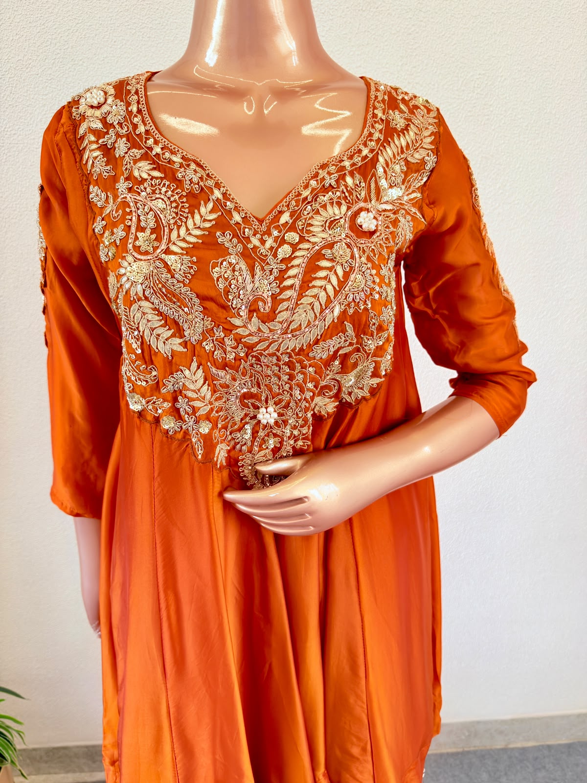 Premium HO Silk Sharara Set with Heavy Hand Work & Lehariya Dupatta