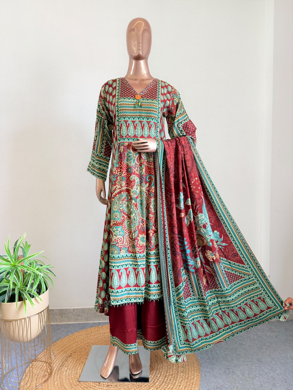 Premium Muslin Digital Print Designer Suit Set