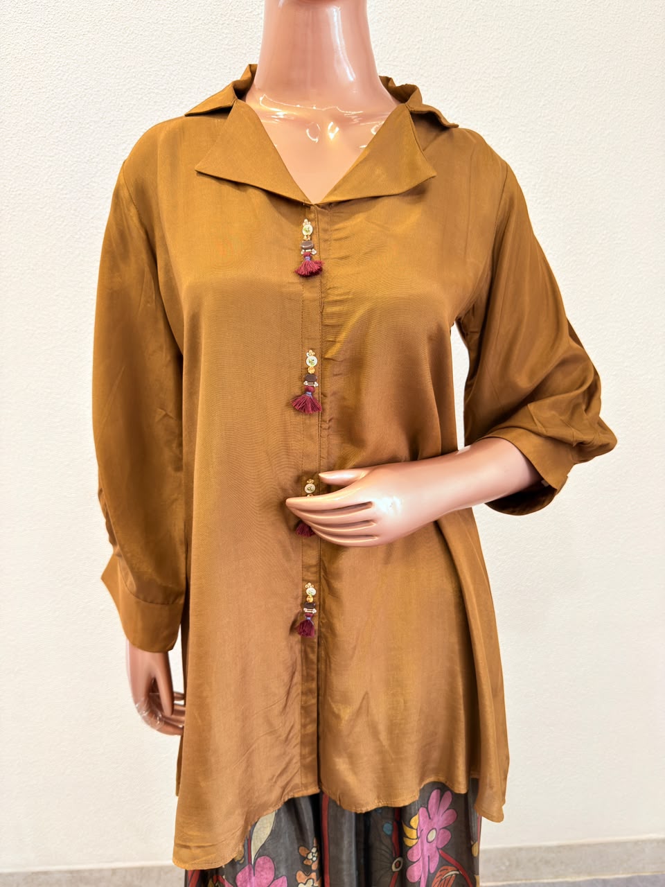Premium Muslin Top with Contrast Printed Palazzo Pants