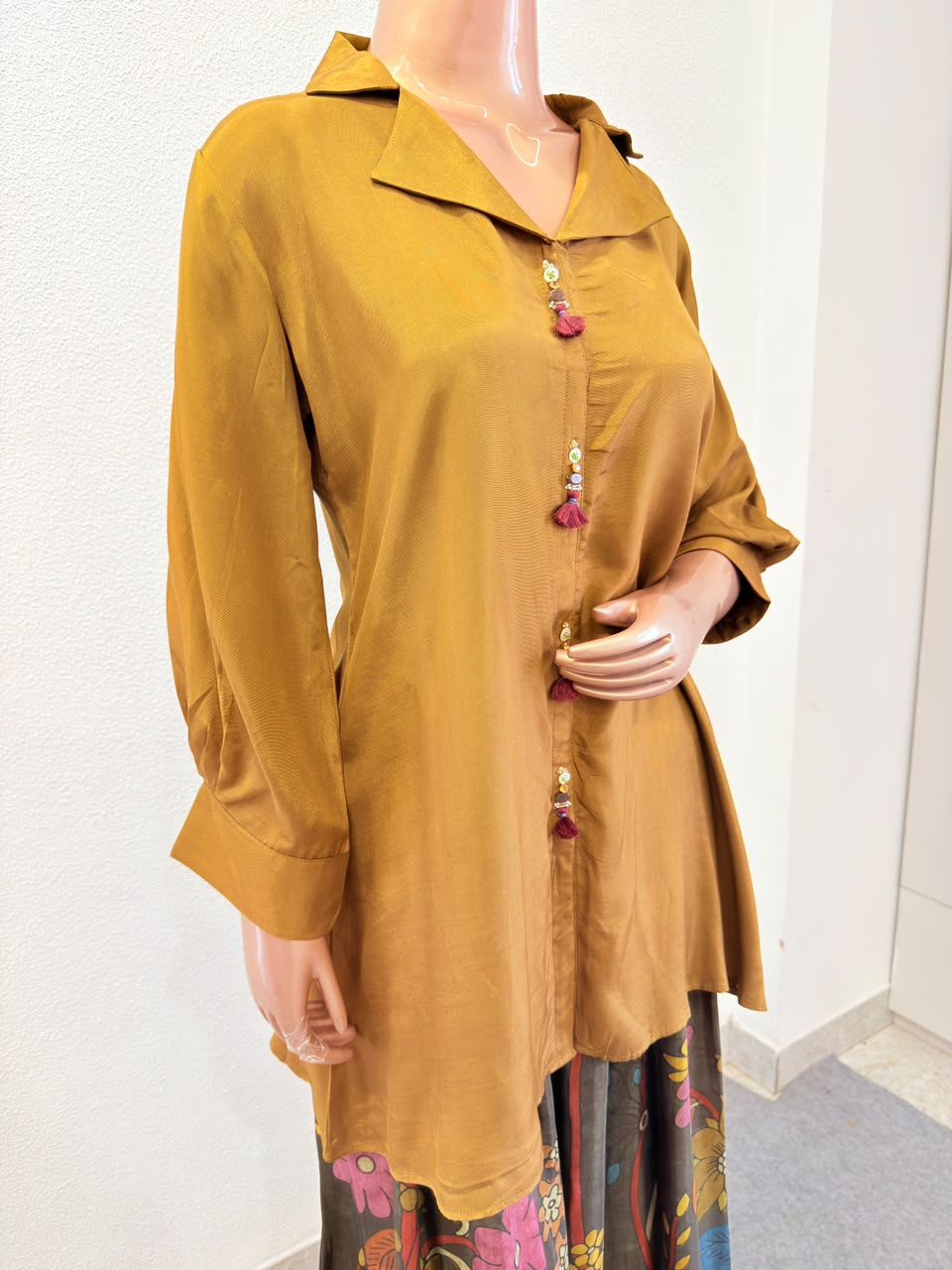 Premium Muslin Top with Contrast Printed Palazzo Pants