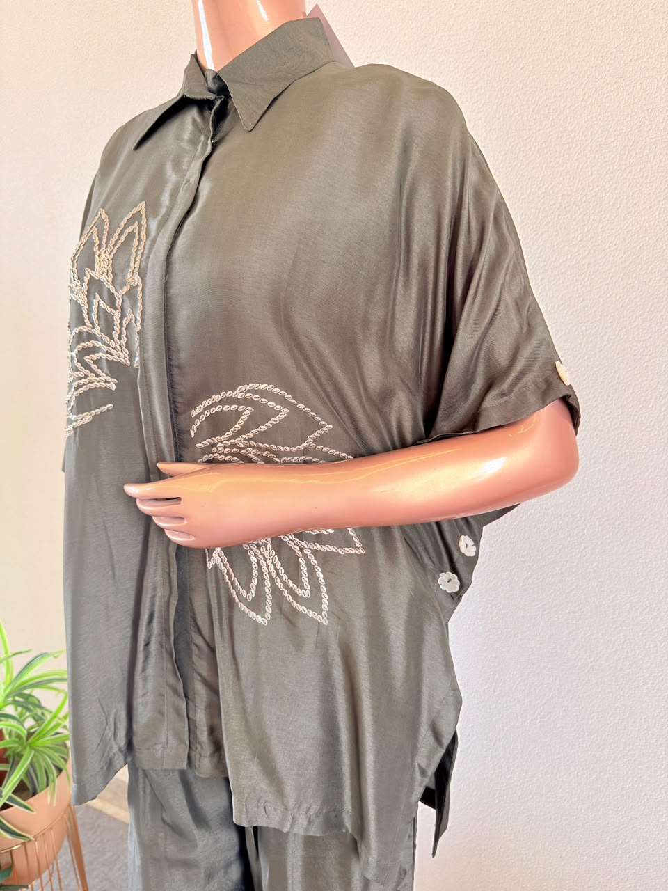 Sequin Work Kaftan Cord Set