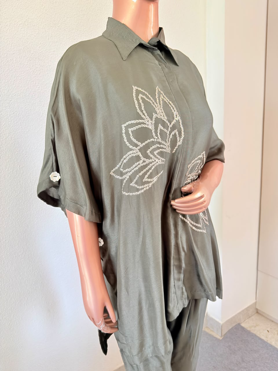 Sequin Work Kaftan Cord Set