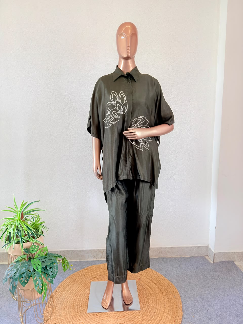 Sequin Work Kaftan Cord Set