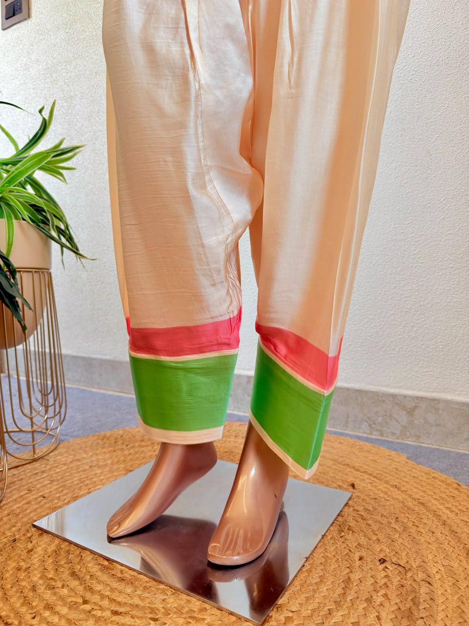 Peony Printed Satin Silk Short Kurti & Farsi Salwar with Dupatta